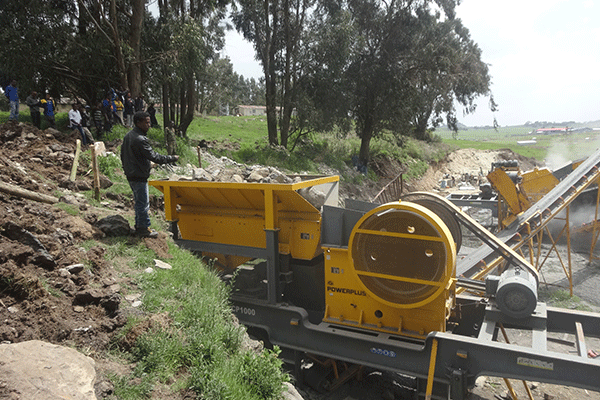 埃塞俄比亞100噸石灰石移動式生產線